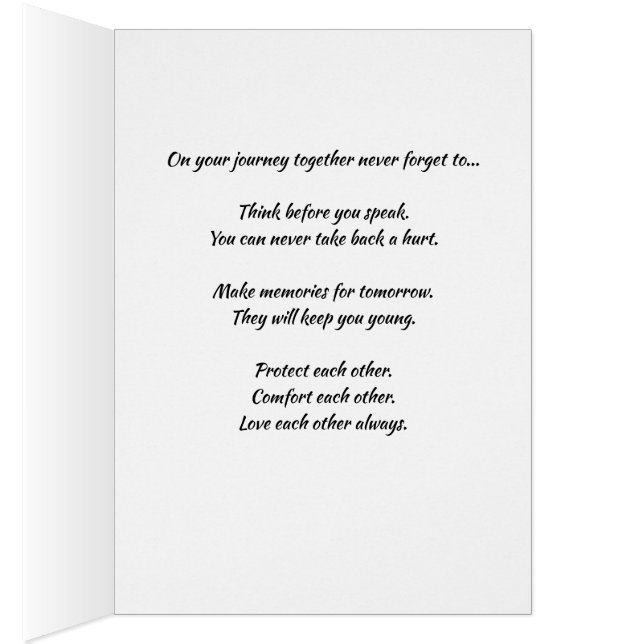 Tarjeta de Boda Rosa Roja (Interior (Derecha))