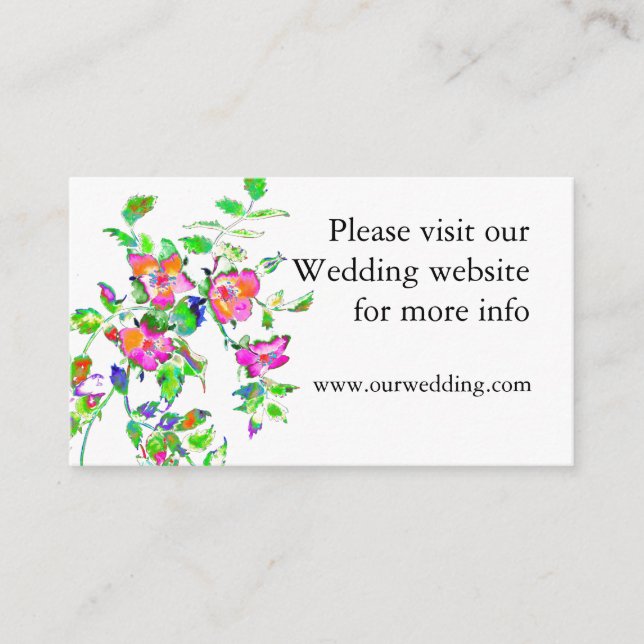 Tarjeta de boda rosa rosa rosa rosa rosado de époc (Anverso)