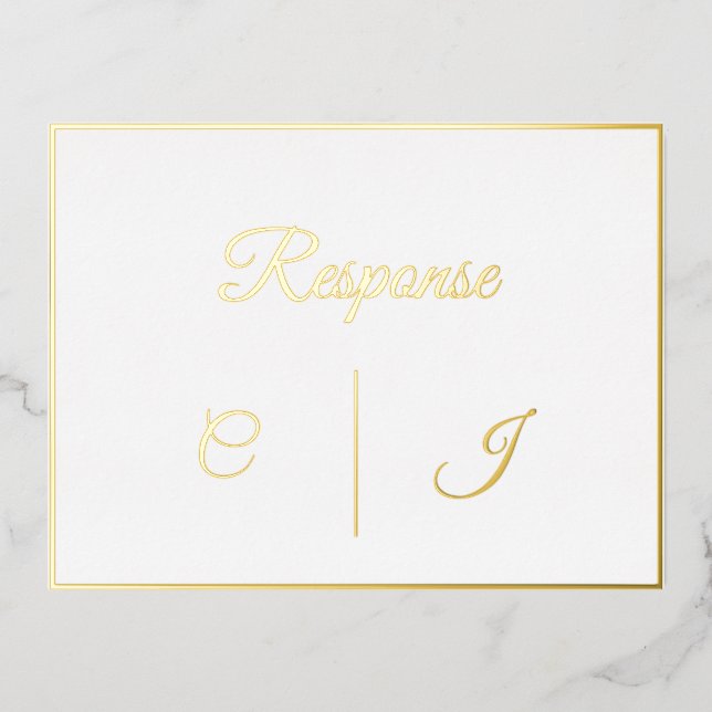 Tarjeta de Boda RSVP de respuesta (Anverso)