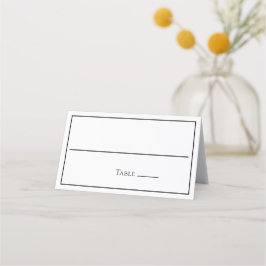 Tarjeta de Boda simple Minimalista blanca negra