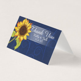 Tarjeta de boda Sunflower/Gracias