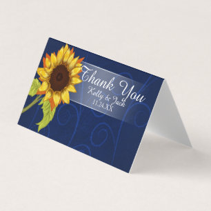 Tarjeta de boda Sunflower/Gracias
