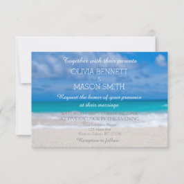 Tarjeta de Boda Tropical Destination Beach Sea