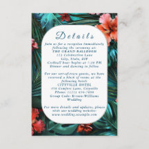 Tarjeta de Boda tropical para hibiscus Dream