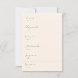 Tarjeta de Boda verde dibujada a mano DIY