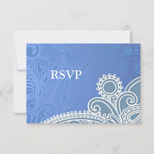 Tarjeta de Boda victoriana RSVP (Anverso)