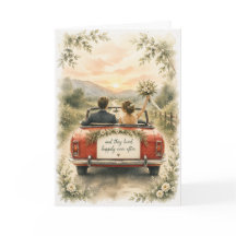 Tarjeta de boda y aniversario Felices para siempre
