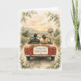 Tarjeta de boda y aniversario Felices para siempre