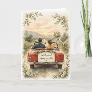 Tarjeta de boda y aniversario Felices para siempre