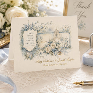 Tarjeta de bodas católicas cristianas Cantar de Sa