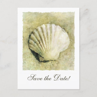 Tarjeta de bodas de conchas marinas elegantes para