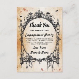 Tarjeta de bodas de Halloween Agradecimiento Marco