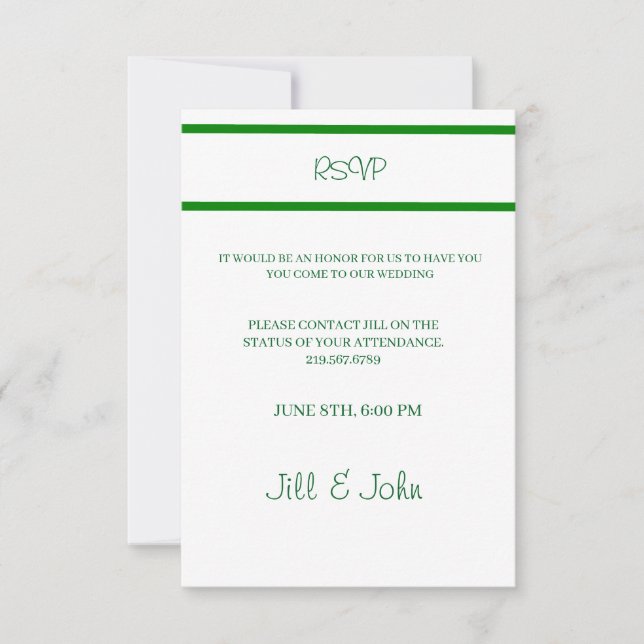 Tarjeta de bodas de periódico vintage RSVP (Anverso)