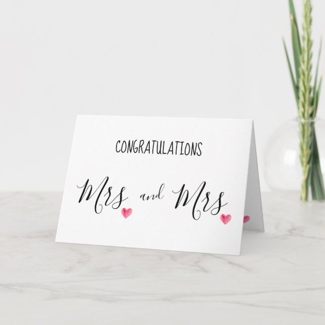 Tarjeta de bodas personalizada - Felicitaciones (Anverso)