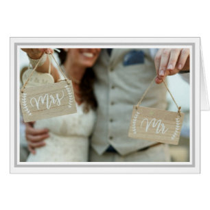 Tarjeta de bodas personalizada - Sr. y Sra.