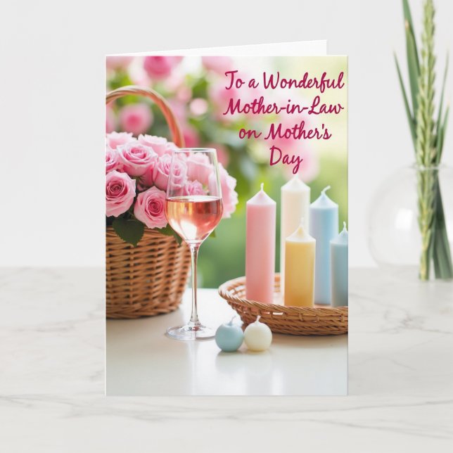 Tarjeta de Bodegón de Bebida del Día de las Madres (Anverso)