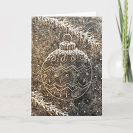 tarjeta de bola de Navidad