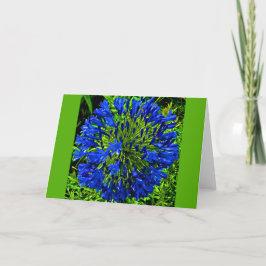 Tarjeta de bolas de flores azules