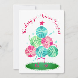 Tarjeta de bolas de Navidades de tejer de hilo