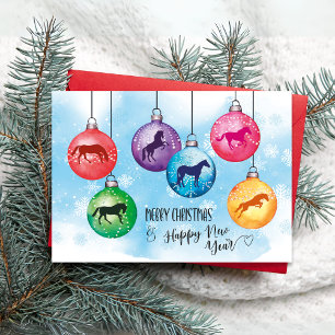 Tarjeta de bolas para Navidades