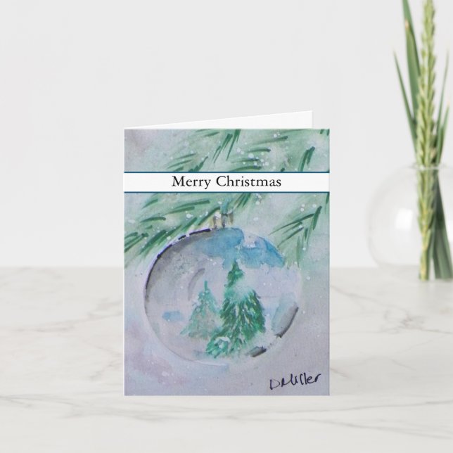 Tarjeta de bolas para Navidades acuáticos (Anverso)