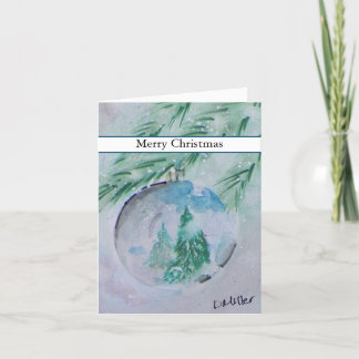 Tarjeta de bolas para Navidades acuáticos