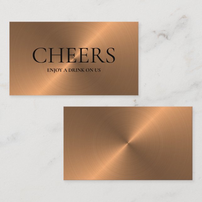 Tarjeta de boleto para bebidas gratis con efecto M (Anverso / Reverso)