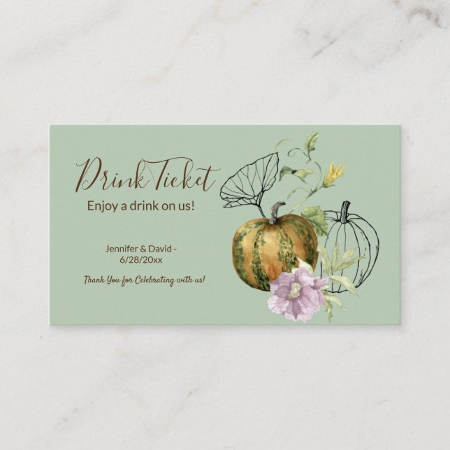 Tarjeta de boleto para boletos de la recepción de  (Anverso)