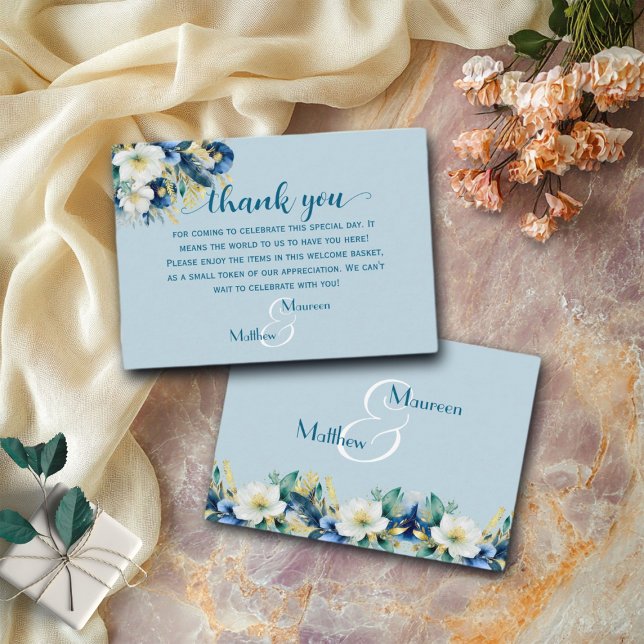 Tarjeta de Bolsa de Regalo de Bienvenida Azul Polv (Subido por el creador)