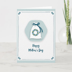Tarjeta de Bolsa del Día de las Madres Elegante