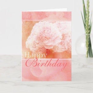 Tarjeta de bonito Rosa Feliz Cumpleaños Peonies