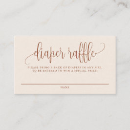 Tarjeta de Bonito Terracota Script Boho Diaper Raf