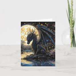 Tarjeta de borde iluminada por luna