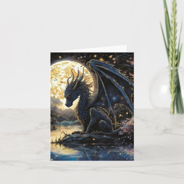 Tarjeta de borde iluminada por luna (Anverso)