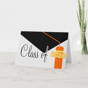 Tarjeta de borla de graduación de la clase de 2020