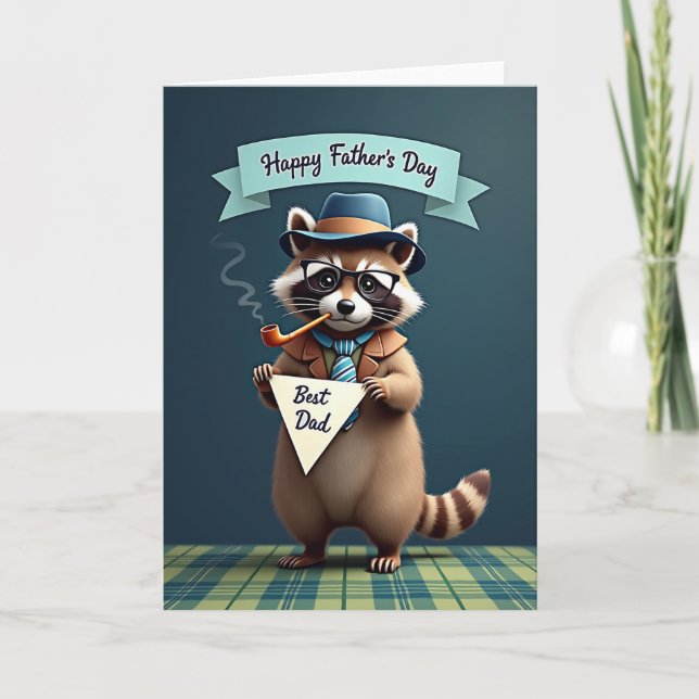 Tarjeta de Bosque del Papá Elegante (Anverso)