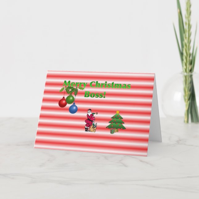 Tarjeta de Boss de las Felices Navidad (Anverso)