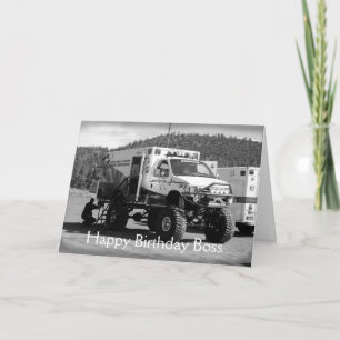 Tarjeta de Boss del feliz cumpleaños