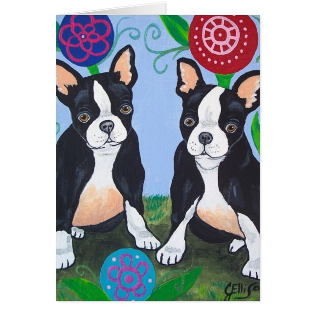 Tarjeta de Boston Terrier (Frente)