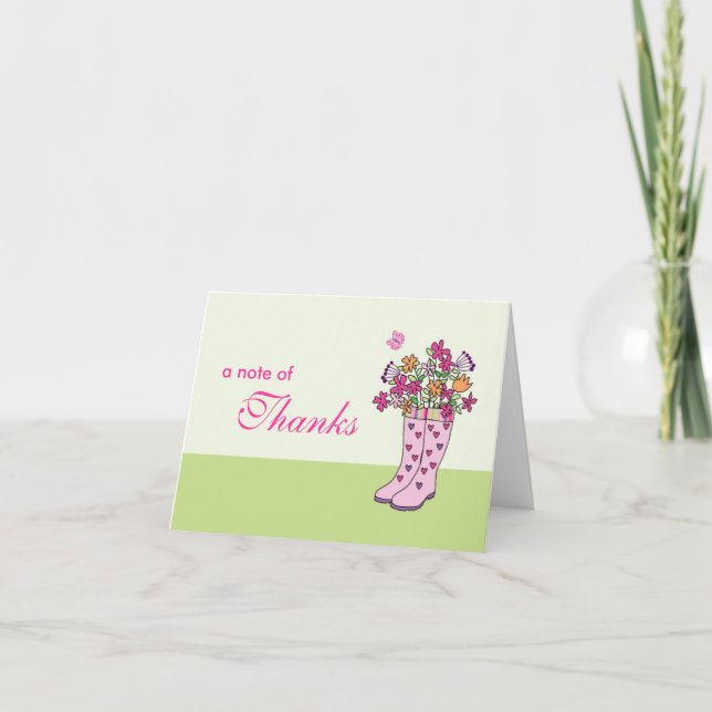 Tarjeta de botas de lluvia (Anverso)