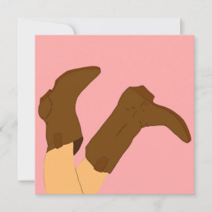 Tarjeta de Botas de Vaquero y Vaquera