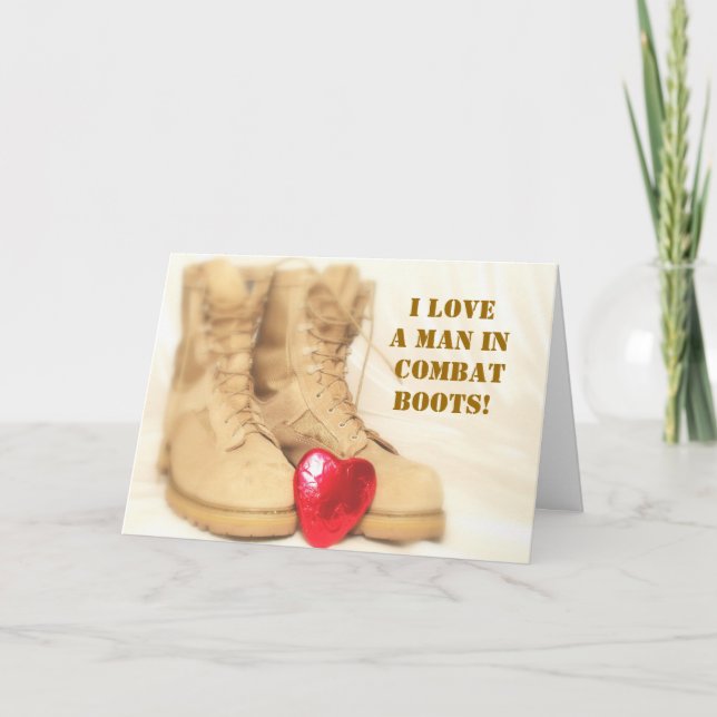 tarjeta de botas militares (Anverso)