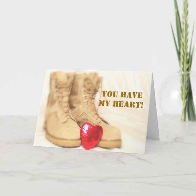 tarjeta de botas militares (Anverso)