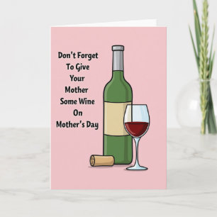 Tarjeta de botella del Día de las Madres
