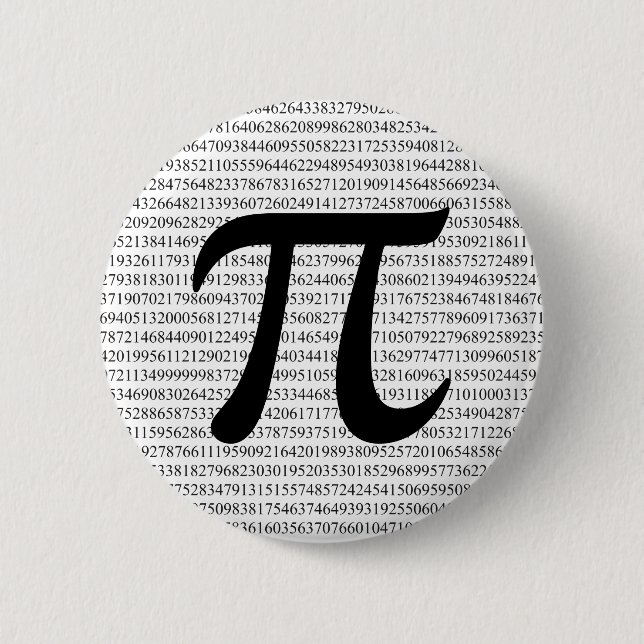 Tarjeta de botón Pi 3.1415 (Anverso)