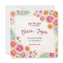 Tarjeta de Bougainvillea en Flor para Guardar la F