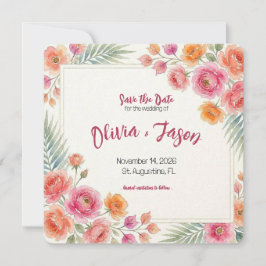 Tarjeta de Bougainvillea en Flor para Guardar la F