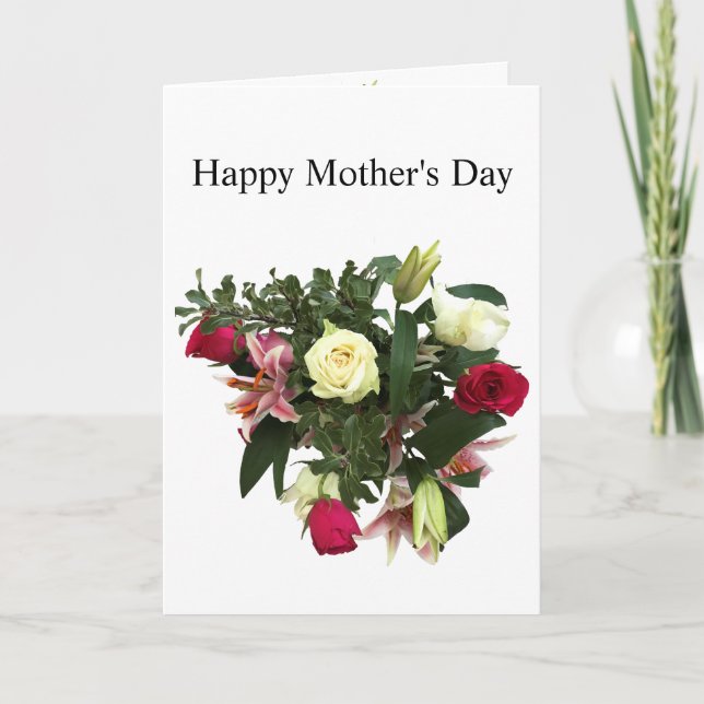 Tarjeta de Bouquet del Día de la Madre (Anverso)