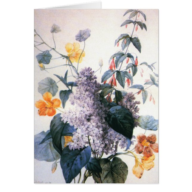 Tarjeta de Bouquet Redoute Lilac (Frente)