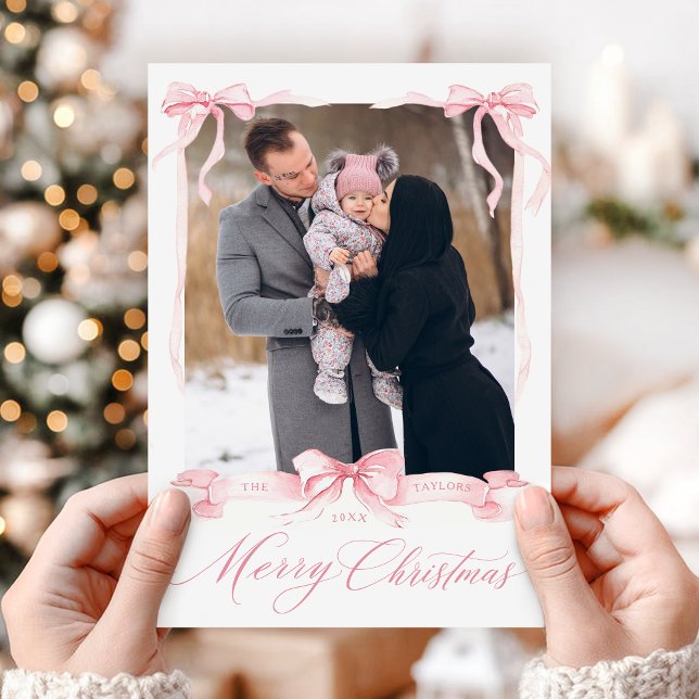 Tarjeta de Bow de Navidad de Feliz (Subido por el creador)